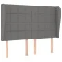 Headboard with dark gray fabric ears 147x23x118/128 cm by vidaXL, Headboards and footboards - Ref: Foro24-3117955, Price: 126...