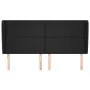 Headboard with ears black synthetic leather 203x23x118/128 cm by vidaXL, Headboards and footboards - Ref: Foro24-3117784, Pri...