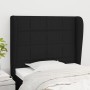 Cabecero con orejas de tela negro 93x23x118/128 cm de vidaXL, Cabeceros y pies de cama - Ref: Foro24-3117940, Precio: 73,23 €...