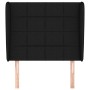 Cabecero con orejas de tela negro 93x23x118/128 cm de vidaXL, Cabeceros y pies de cama - Ref: Foro24-3117940, Precio: 73,23 €...