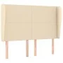 Headboard with cream fabric ears 147x23x118/128 cm by vidaXL, Headboards and footboards - Ref: Foro24-3117679, Price: 124,55 ...