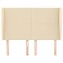 Headboard with cream fabric ears 147x23x118/128 cm by vidaXL, Headboards and footboards - Ref: Foro24-3117679, Price: 124,55 ...