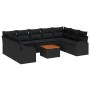 Conjunto de sofá de jardín 10 pcs Negro en Sofás de exterior | Comprar online en Foru.es