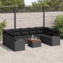 Conjunto de sofá de jardín 10 pcs Negro en Sofás de exterior | Comprar online en Foru.es
