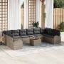 Conjunto de sofá de jardín 11 pcs Gris en Sofás de exterior | Comprar online en Foru.es