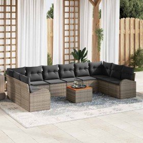 Conjunto de sofá de jardín 11 pcs Gris en Sofás de exterior | Comprar online en Foru.es