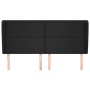 Cabecero con orejas cuero sintético negro 183x23x118/128cm de vidaXL, Cabeceros y pies de cama - Ref: Foro24-3117778, Precio:...