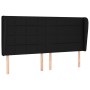 Cabecero con orejas de tela negro 183x23x118/128 cm de vidaXL, Cabeceros y pies de cama - Ref: Foro24-3117972, Precio: 122,95...