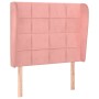 Cabecero con orejas de terciopelo rosa 93x23x118/128 cm de vidaXL, Cabeceros y pies de cama - Ref: Foro24-3117997, Precio: 76...