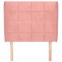 Cabecero con orejas de terciopelo rosa 93x23x118/128 cm de vidaXL, Cabeceros y pies de cama - Ref: Foro24-3117997, Precio: 76...