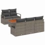 Conjunto de sofá de jardín 6 pcs Gris en Sofás de exterior | Comprar online en Foru.es