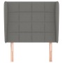 Cabecero con orejas de tela gris oscuro 103x23x118/128 cm de vidaXL, Cabeceros y pies de cama - Ref: Foro24-3117947, Precio: ...