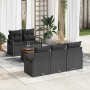 Conjunto de sofá de jardín 6 pcs Negro en Sofás de exterior | Comprar online en Foru.es