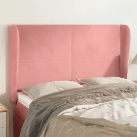 Kopfteil mit rosa Samtohren 147x23x118/128 cm von vidaXL, Kopf- und Fußteile - Ref: Foro24-3117729, Preis: 132,22 €, Rabatt: %