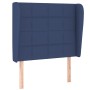 Cabecero con orejas de tela azul 103x23x118/128 cm de vidaXL, Cabeceros y pies de cama - Ref: Foro24-3117952, Precio: 75,44 €...