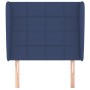 Cabecero con orejas de tela azul 103x23x118/128 cm de vidaXL, Cabeceros y pies de cama - Ref: Foro24-3117952, Precio: 75,44 €...