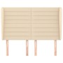 Cabecero con orejas de tela color crema 147x23x118/128 cm de vidaXL, Cabeceros y pies de cama - Ref: Foro24-3118099, Precio: ...