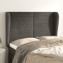Cabecero con orejas de terciopelo gris oscuro 147x23x118/128 cm de vidaXL, Cabeceros y pies de cama - Ref: Foro24-3118145, Pr...