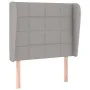 Headboard with light gray fabric ears 103x23x118/128 cm by vidaXL, Headboards and footboards - Ref: Foro24-3117946, Price: 78...