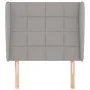 Headboard with light gray fabric ears 103x23x118/128 cm by vidaXL, Headboards and footboards - Ref: Foro24-3117946, Price: 78...