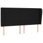 Cabecero con orejas de tela negro 183x23x118/128 cm de vidaXL, Cabeceros y pies de cama - Ref: Foro24-3118210, Precio: 115,49...