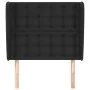 Cabecero con orejas de cuero sintético negro 83x23x118/128 cm de vidaXL, Cabeceros y pies de cama - Ref: Foro24-3118028, Prec...