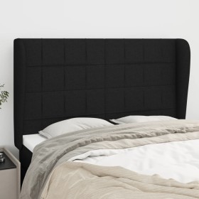 Cabecero con orejas de tela negro 147x23x118/128 cm de vidaXL, Cabeceros y pies de cama - Ref: Foro24-3117956, Precio: 123,71...