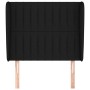 Cabecero con orejas de tela negro 83x23x118/128 cm de vidaXL, Cabeceros y pies de cama - Ref: Foro24-3118170, Precio: 74,39 €...