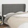 Headboard with dark gray fabric ears 183x23x118/128 cm by vidaXL, Headboards and footboards - Ref: Foro24-3117971, Price: 136...