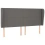 Cabecero con orejas cuero sintético gris 163x23x118/128cm de vidaXL, Cabeceros y pies de cama - Ref: Foro24-3117776, Precio: ...