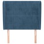 Cabecero con orejas de terciopelo azul oscuro 93x23x118/128 cm de vidaXL, Cabeceros y pies de cama - Ref: Foro24-3117996, Pre...