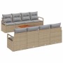 Conjunto de sofás de jardín 9 pcs Beige y Gris Claro en Sofás de exterior | Comprar online en Foru.es