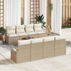 Conjunto de sofás de jardín 9 pcs Beige y Crema ratán sintético en Sofás de exterior | Comprar online en Foru.es