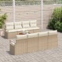 Conjunto de sofás de jardín 9 pcs Beige y Crema ratán sintético en Sofás de exterior | Comprar online en Foru.es