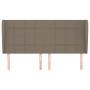 Cabecero con orejas de tela gris taupe 163x23x118/128 cm de vidaXL, Cabeceros y pies de cama - Ref: Foro24-3117966, Precio: 1...