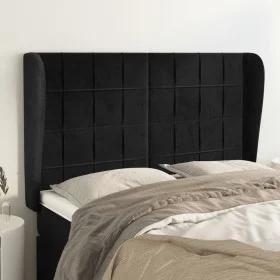 Headboard with black velvet ears 147x23x118/128 cm by vidaXL, Headboards and footboards - Ref: Foro24-3118006, Price: 147,49 ...