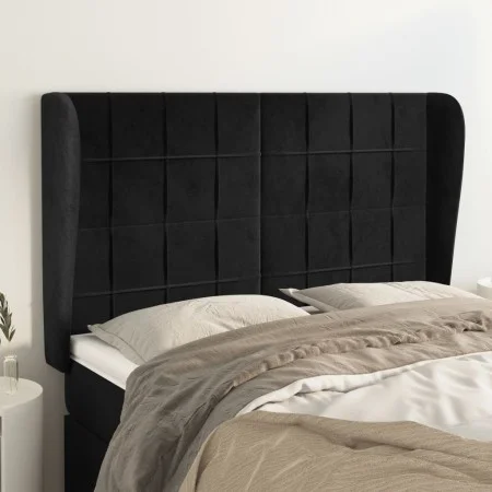 Kopfteil mit Ohren aus schwarzem Samt, 147 x 23 x 118/128 cm von vidaXL, Kopf- und Fußteile - Ref: Foro24-3118006, Preis: 147...