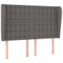 Cabecero con orejas de cuero sintético gris 147x23x118/128cm de vidaXL, Cabeceros y pies de cama - Ref: Foro24-3118050, Preci...