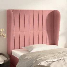 Kopfteil mit rosa Samtohren 93x23x118/128 cm von vidaXL, Kopf- und Fußteile - Ref: Foro24-3118235, Preis: 75,17 €, Rabatt: %