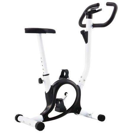 Bicicleta estática con resistencia de cinta negra de vidaXL, Bicicletas estáticas - Ref: Foro24-92009, Precio: 121,17 €, Desc...