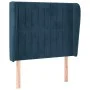 Headboard with dark blue velvet ears 93x23x118/128 cm by vidaXL, Headboards and footboards - Ref: Foro24-3118234, Price: 92,6...
