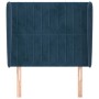 Cabecero con orejas de terciopelo azul oscuro 93x23x118/128 cm de vidaXL, Cabeceros y pies de cama - Ref: Foro24-3118234, Pre...