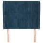 Headboard with dark blue velvet ears 93x23x118/128 cm by vidaXL, Headboards and footboards - Ref: Foro24-3118234, Price: 92,6...