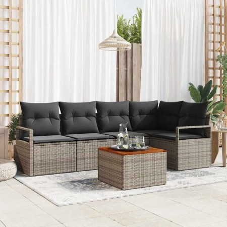 Conjunto de sofá de jardín 6 pcs Gris en Sofás de exterior | Comprar online en Foru.es