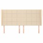 Cabecero con orejas de tela color crema 183x23x118/128 cm de vidaXL, Cabeceros y pies de cama - Ref: Foro24-3117975, Precio: ...