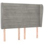 Cabecero con orejas de terciopelo gris claro 147x23x118/128 cm de vidaXL, Cabeceros y pies de cama - Ref: Foro24-3118144, Pre...