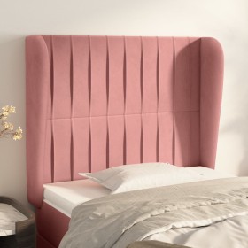 Cabecero con orejas de terciopelo rosa 83x23x118/128 cm de vidaXL, Cabeceros y pies de cama - Ref: Foro24-3118229, Precio: 74...