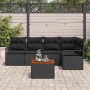 Conjunto de sofá de jardín 6 pcs Negro en Sofás de exterior | Comprar online en Foru.es