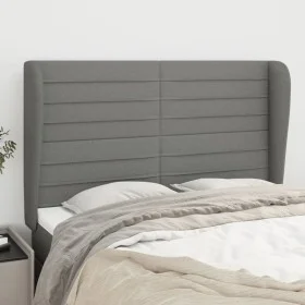 Kopfteil mit dunkelgrauen Stoffohren 147x23x118/128 cm von vidaXL, Kopf- und Fußteile - Ref: Foro24-3118095, Preis: 110,56 €,...