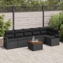 Conjunto de sofá de jardín 7 pcs Negro en Sofás de exterior | Comprar online en Foru.es